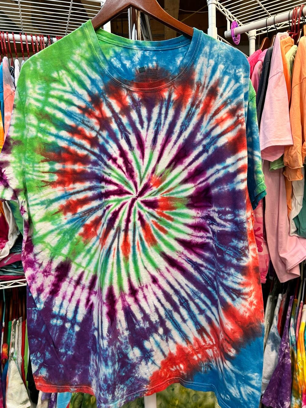 Hand-Dyed Tie-Dye Tee One of a Kind Size